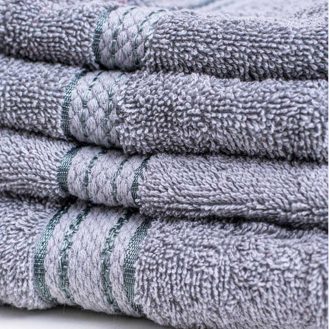 Export Quality Virgin Cotton Towel ( Silver Grey Pair )